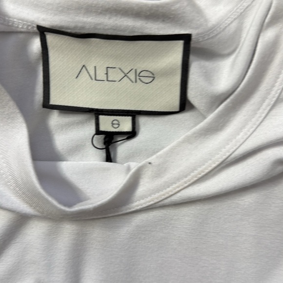 Alexis Soli Peplum Twist Cross T-shirt Tee Top S - Picture 5 of 7